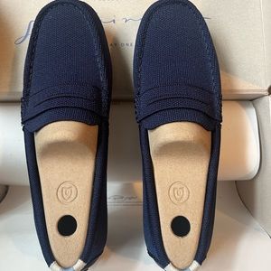 Rothy's The Driver Navy Sapphire blue women's  loafers size 7.5 EUC